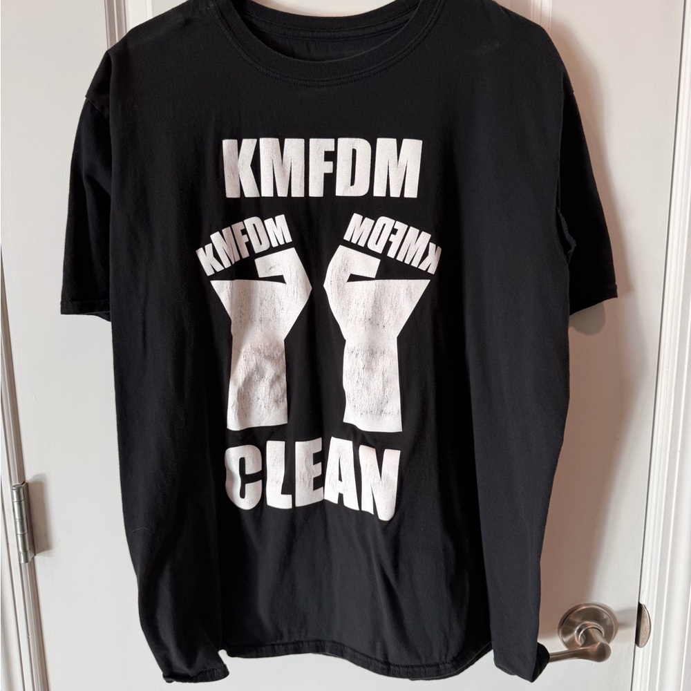 KMFDM "Clean" Black Graphic Tee